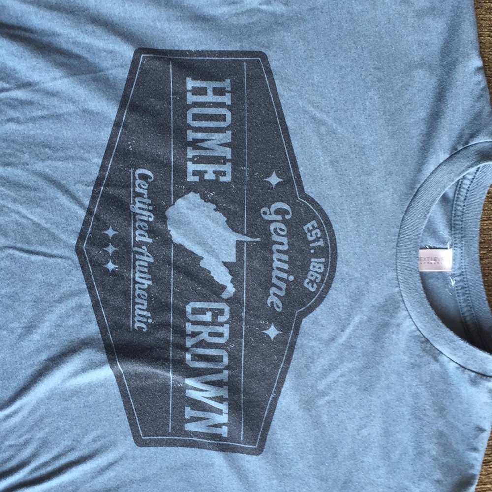 West Virginia “home grown” t shirt.